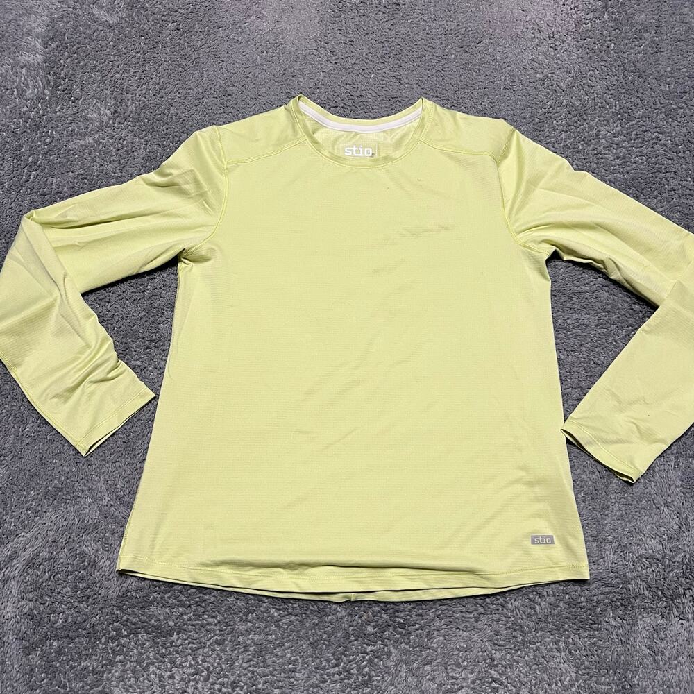 Stio Long Sleeve Shirt Womens Small Green Performance *stains